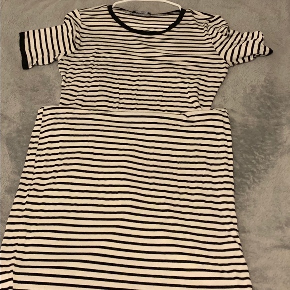 Striped ankle length dress - Picture 1 of 3